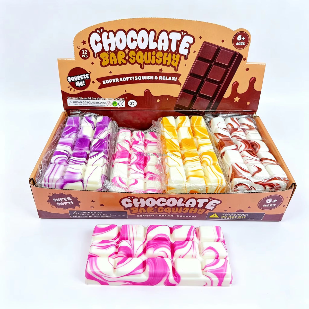 16x7cm Chocolate Bar PU Squishy