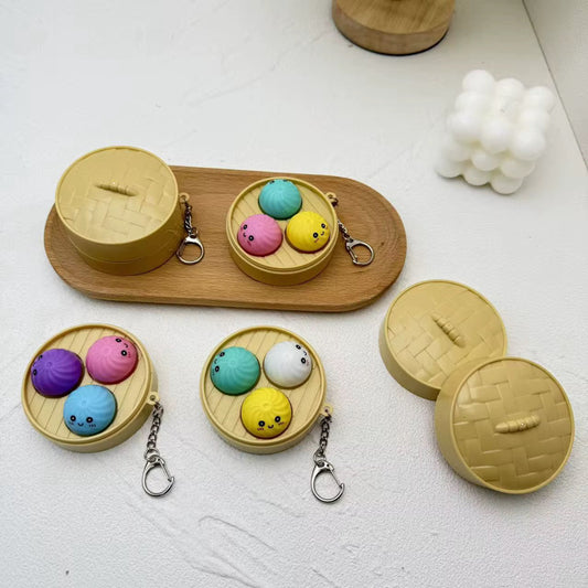 Dumpling Light Up Clicker Keychain