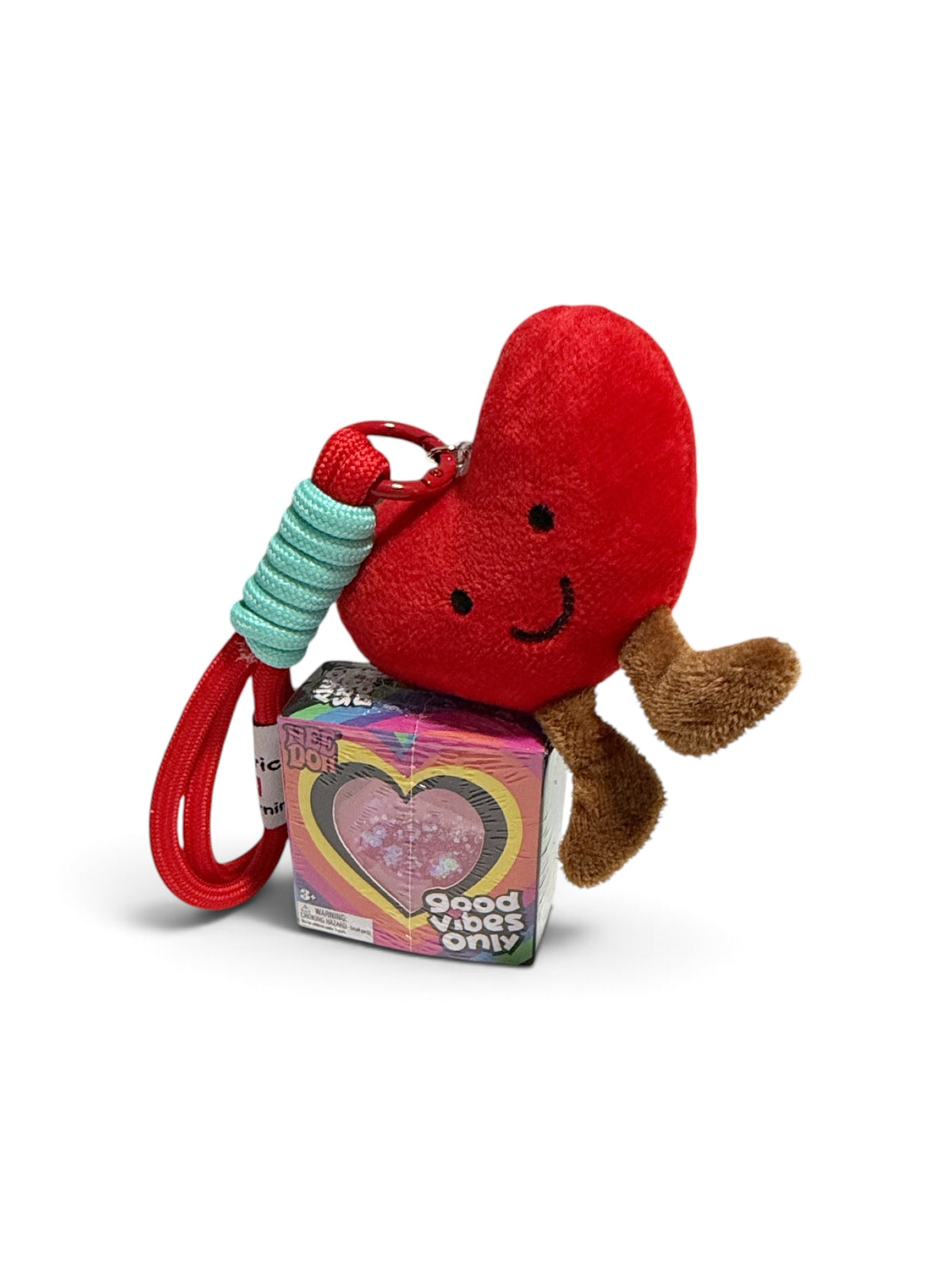 Heart Plush Keychain & Mini Heart Squishy Set