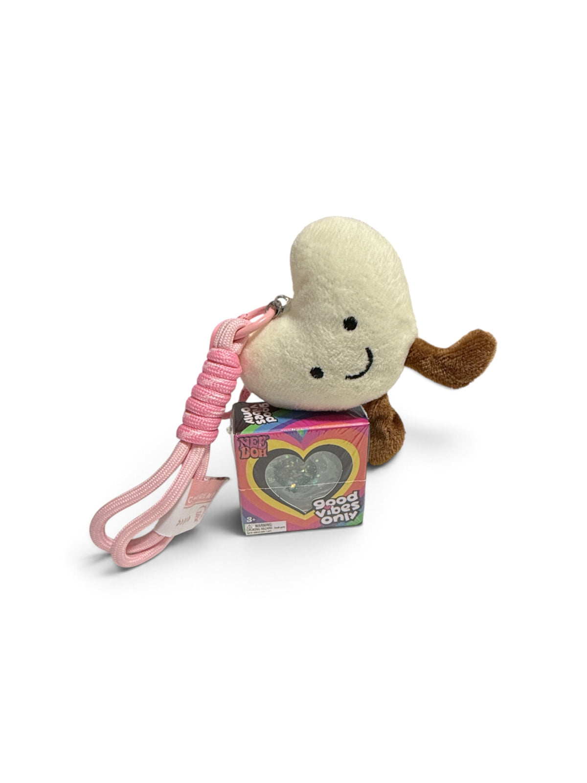 Heart Plush Keychain & Mini Heart Squishy Set