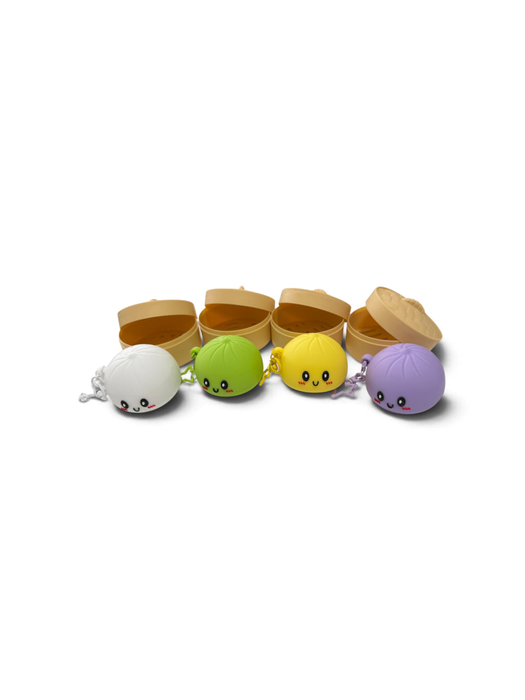 5CM Silicone Light Up Boa Dumpling Light Up Keychain
