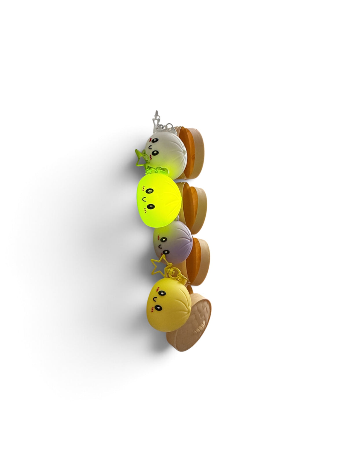 5CM Silicone Light Up Boa Dumpling Light Up Keychain