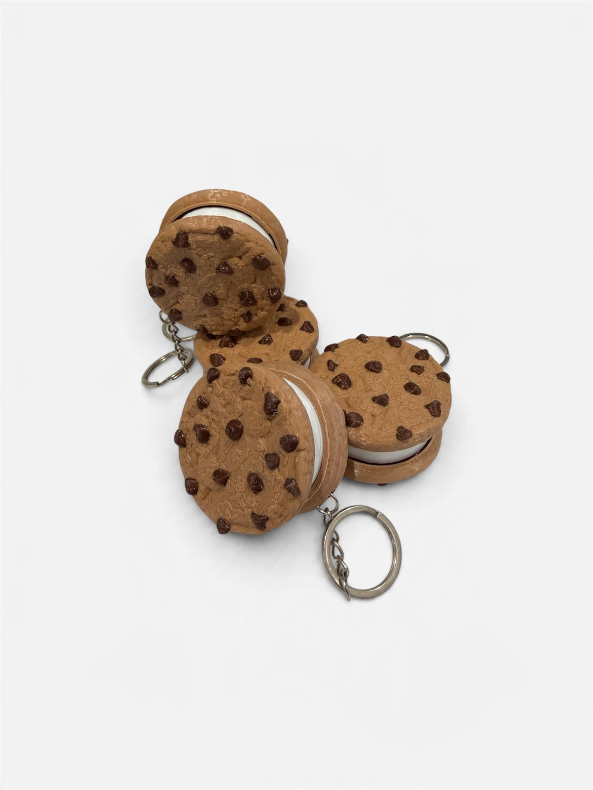 3D Printed Chocolate Chip Cookie Clicker Keychain