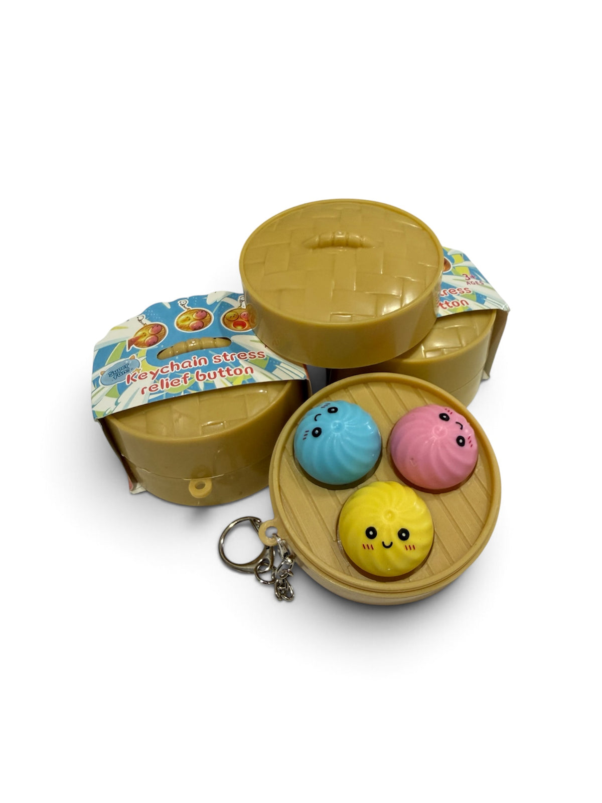 Dumpling Light Up Clicker Keychain