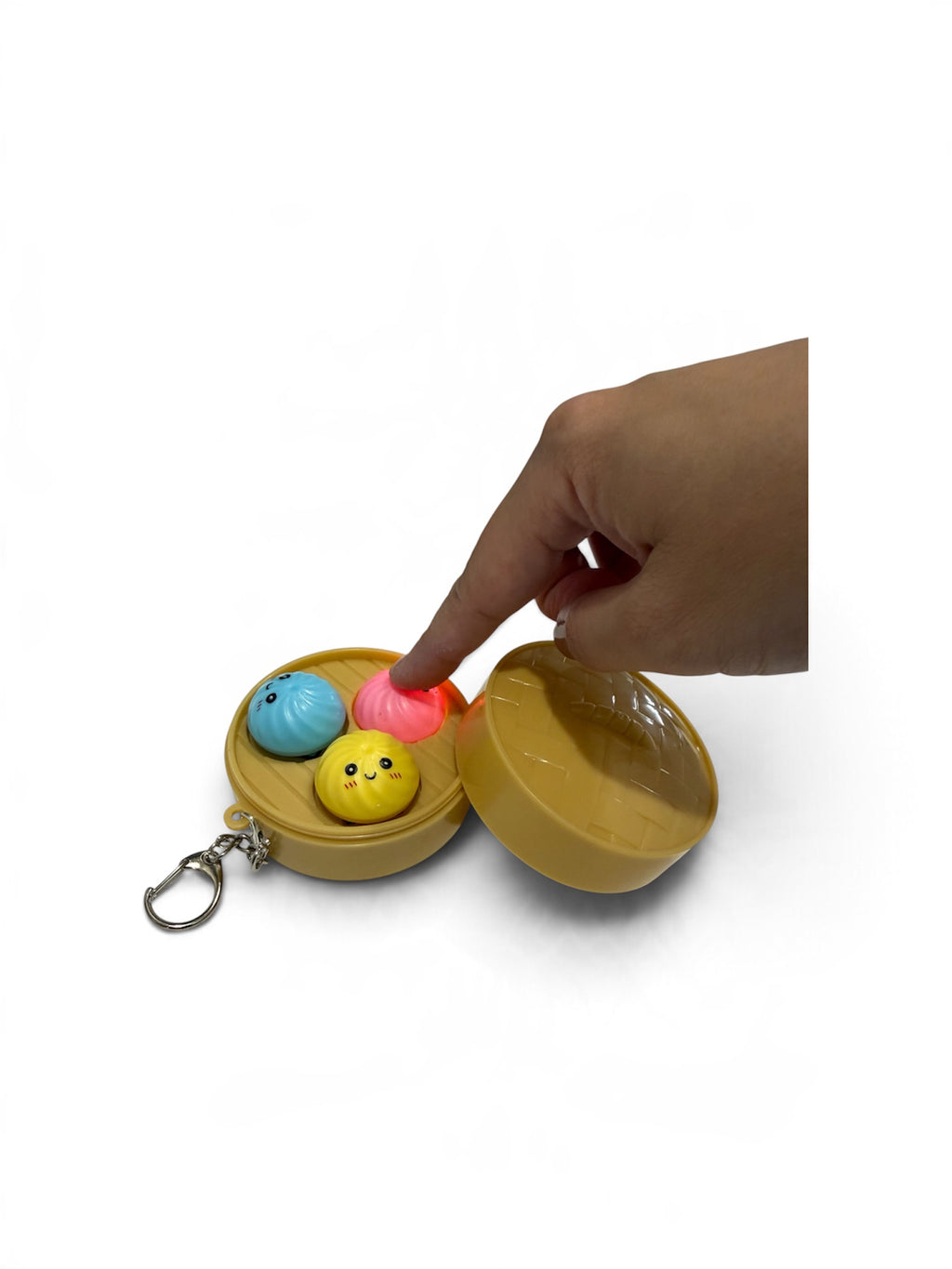 Dumpling Light Up Clicker Keychain